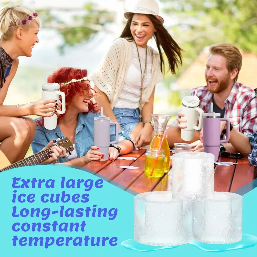 Ice Mold Summer Ice Mould Cube Trays Ice Making Beverage Cup Maker Circle Shape Silicone for Stanley Cup ST Accessories