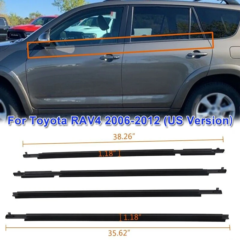 

Car Door and Window Glass Waterproof Sealing Strip for Toyota RAV4 2006-2012 (US Version)