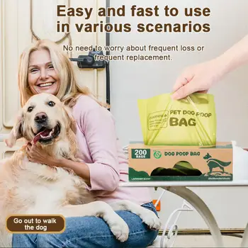 1 roll box-packed Earth Friendly Compostable Dog Poop Bags Environmentally Friendly Pet Waste Bag Roll 200/500Bags