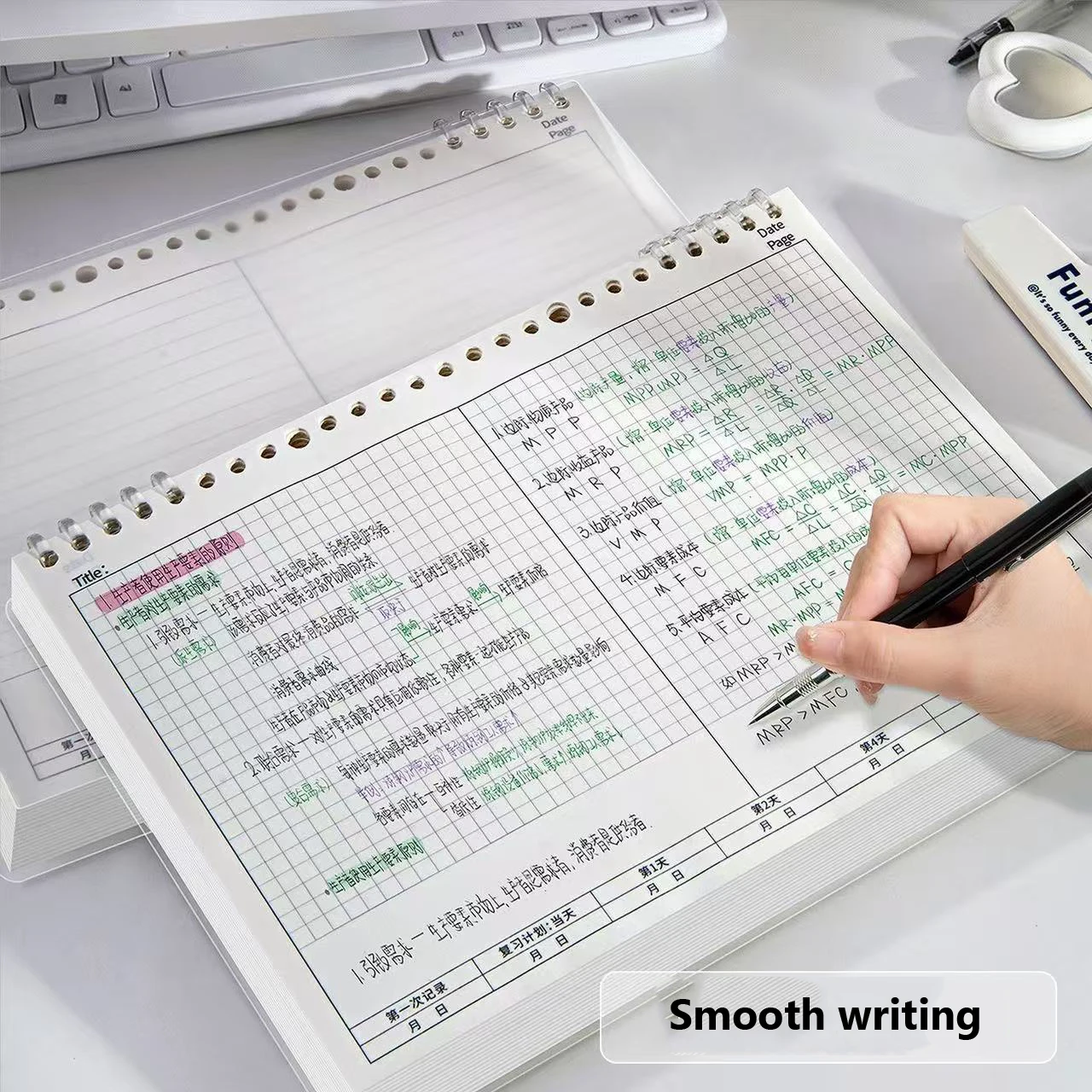 Loose-leaf Journal B5 Notepad 60 Sheets/120 Pages Diary Stationery Sketchbook Notebooks Office School Supplies - 4