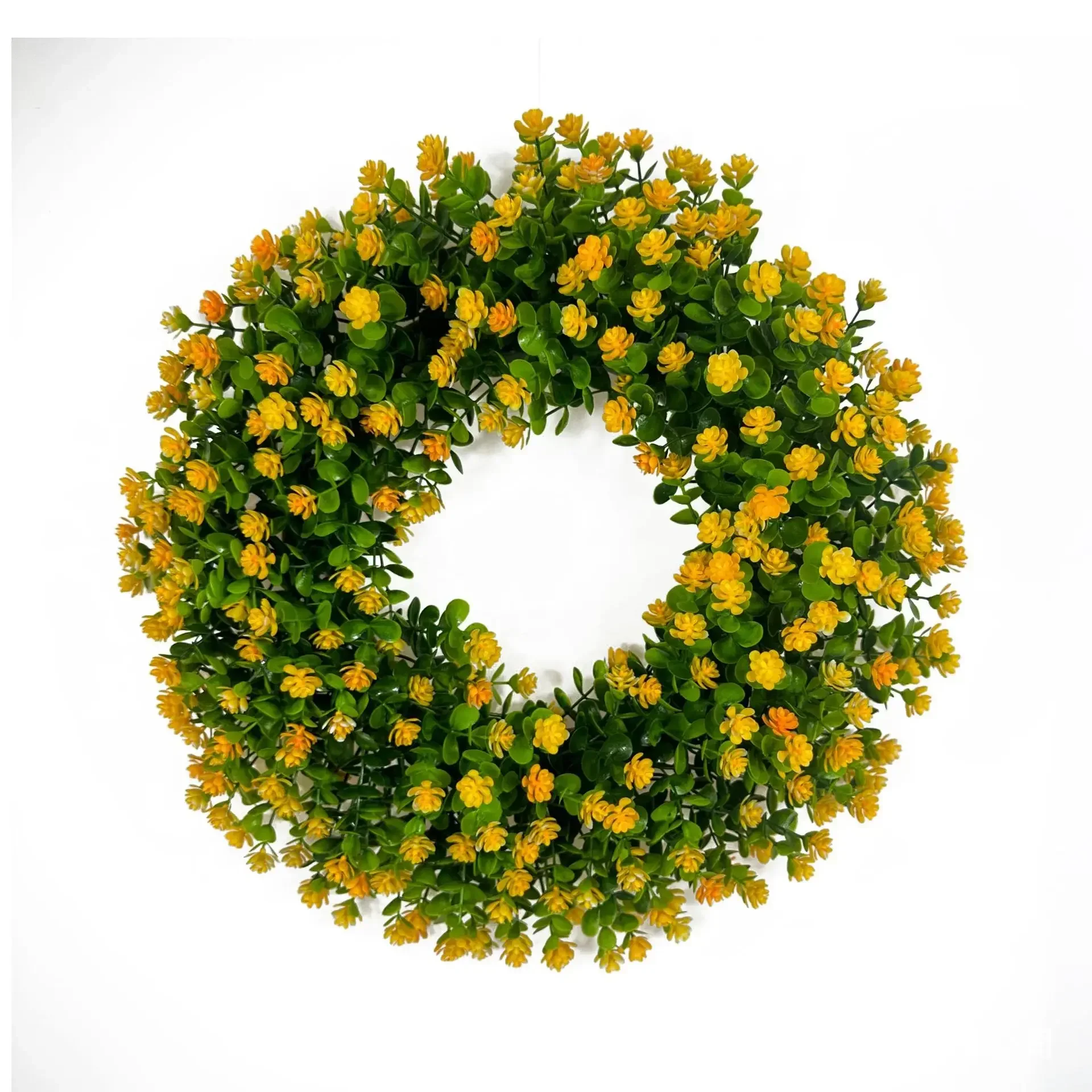 Corona Primaverile Per Porta 51cm - Fiori Artificiali Pansé, Decorazione Colorata Per Casa Interno/Esterno - Foto 6