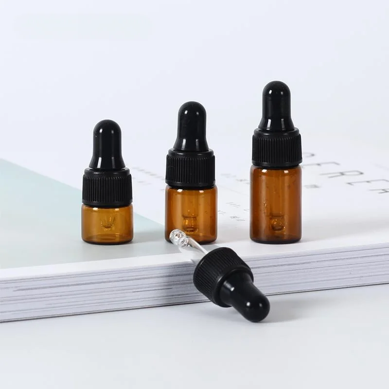 20PCs/100PCs Dropper 1ml-5ml Drop Applicator Bottle Brown Dropper Essence Bottle Essential Oil Test Pack Mini Bottle 20pcs bottle test urine protein test strips kidney urinary tract infection check test strips f7qc