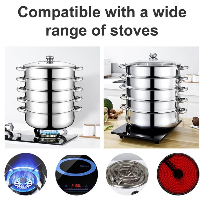 Pressure Cooker Pot Canning Stove Cooking Induction Top Gas Steamer Instant  Canner Aluminum High Steaming Stewing Jars Tall Cook - AliExpress