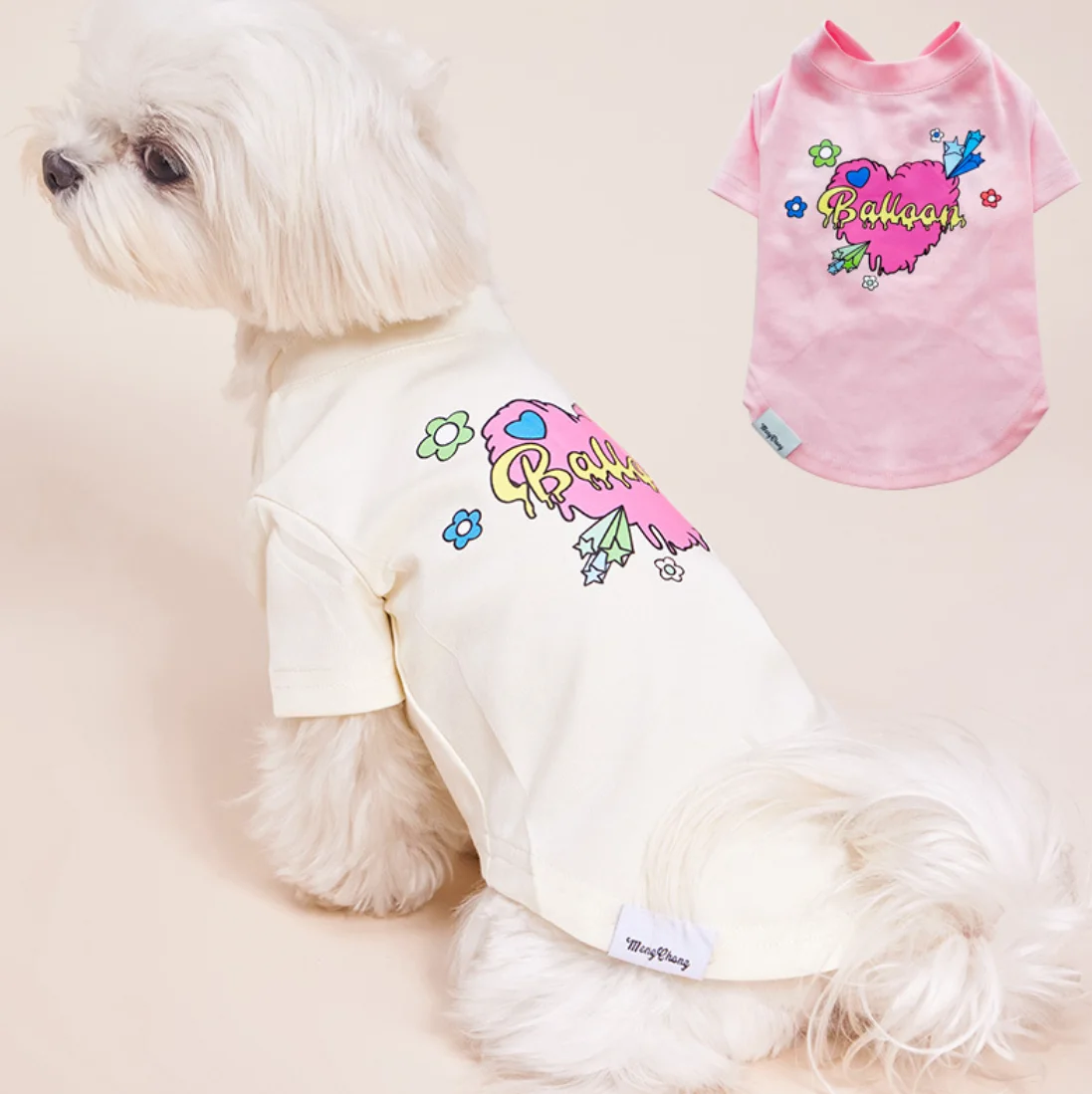 

Thin Print Dog Clothes, Spring and Summer T-Shirt