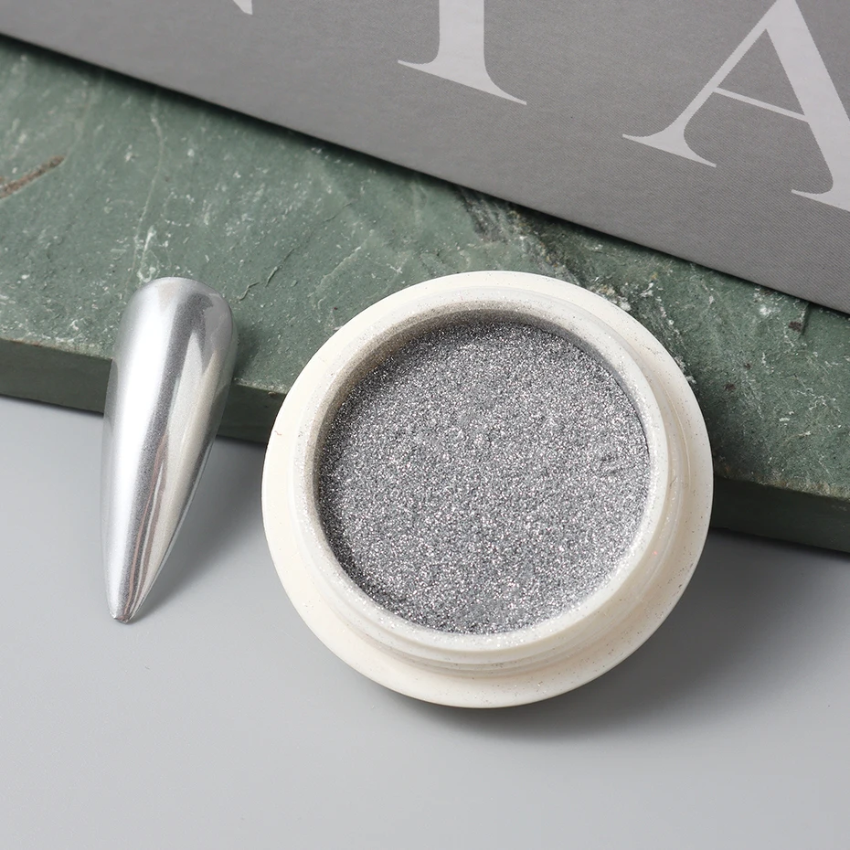 Chrome Silver Cat Eye Magnetic Nail Powder Metallic Mirror Nail Art Pigment Dust UV Gel Magnet Glitter for Manicure Decoration