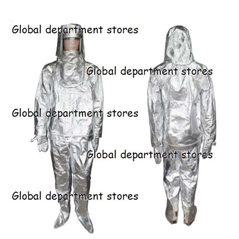 

Aluminum foil fire resistant proximity suit for firefighter