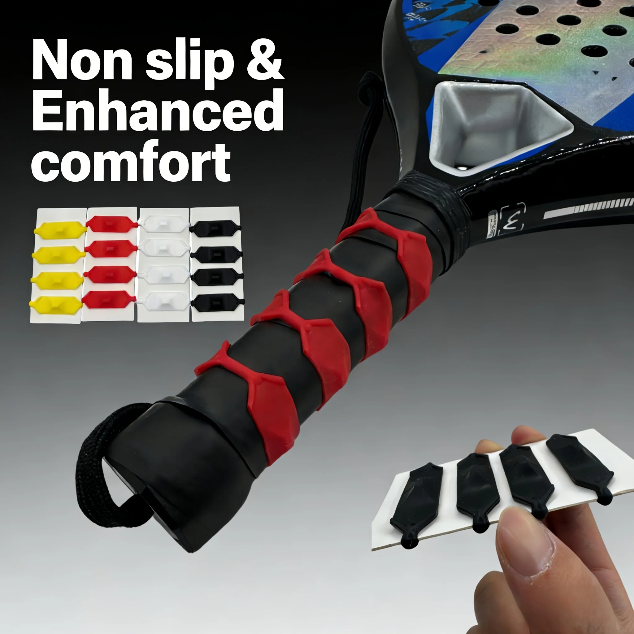 Enhanced Non-Slip Grip Rings for Racket Sports – Professional PU Material for Superior Comfort and Sweat Absorption