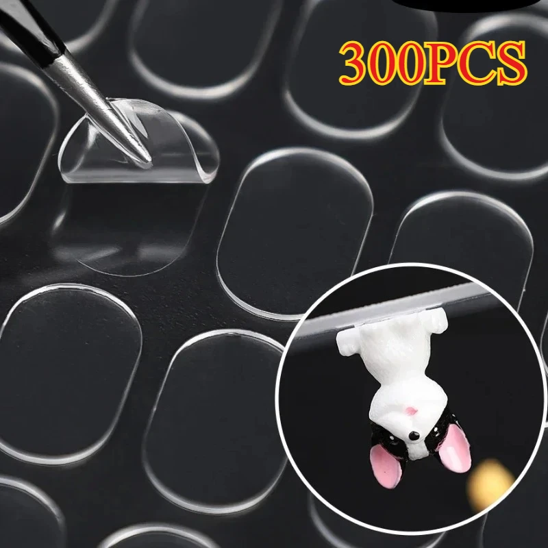 Transparent Seamless Double-sided Glue Pads Adhesive Sticker (60/120/300pcs) for Blind Box Landscape Doll Foot Fixing