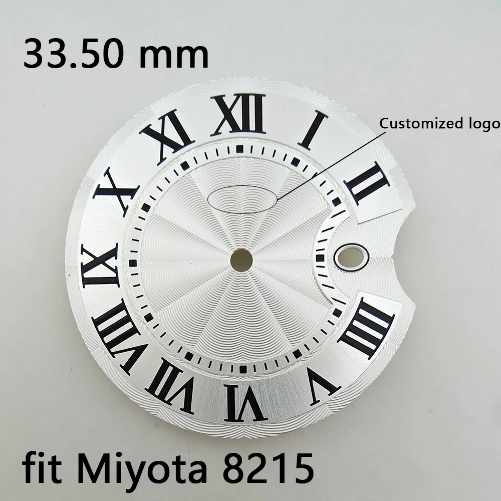 8215 Dial 33.5mm/25.3mm Watch Dial Customizable for Men/Women Suitable for Miyota 8215/DG 2813 and Seagull ST6