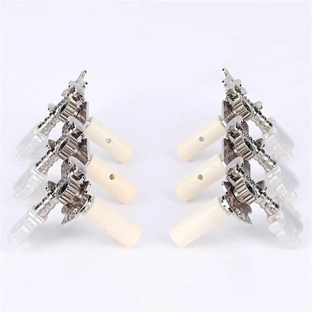 Classical Guitar String Tuning Pegs Machine Heads Tuners Keys Parts With Screws Guitar Optimization Easy To Operate Tuning Pegs 6 pcs white pearl guitar tuning pegs keys button tuners machine heads premium tuning key button cap knobs handle cap