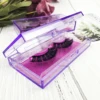 Wholesale Eyelashes Purple Empty Lashes Boxes Packing CustomFull Strip Natural Eye-lash Packaging Box Case Logo With Tray Makeup 4
