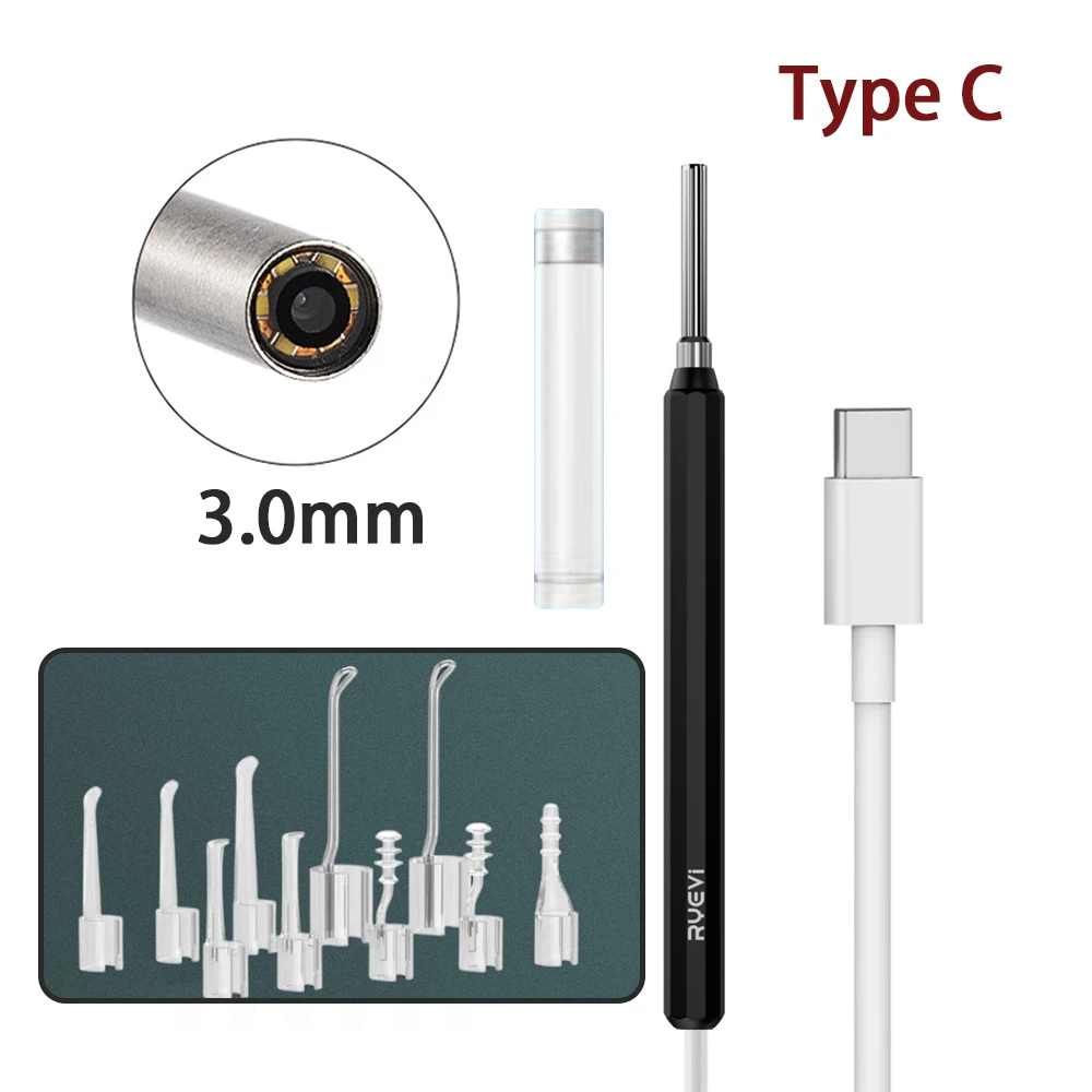 Visible Earpick Medical Otoscope Waterproof Camera Earwax Visual Oral Inspection Ear Spoon Support Android PC Ear Cleaning Tool images - 6