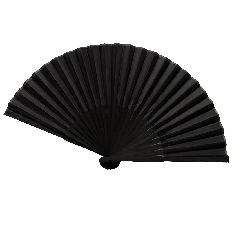 Folding Fan Black Hand Fan Vintage Wedding Party Favor Supplies Dance Home Party Decorative