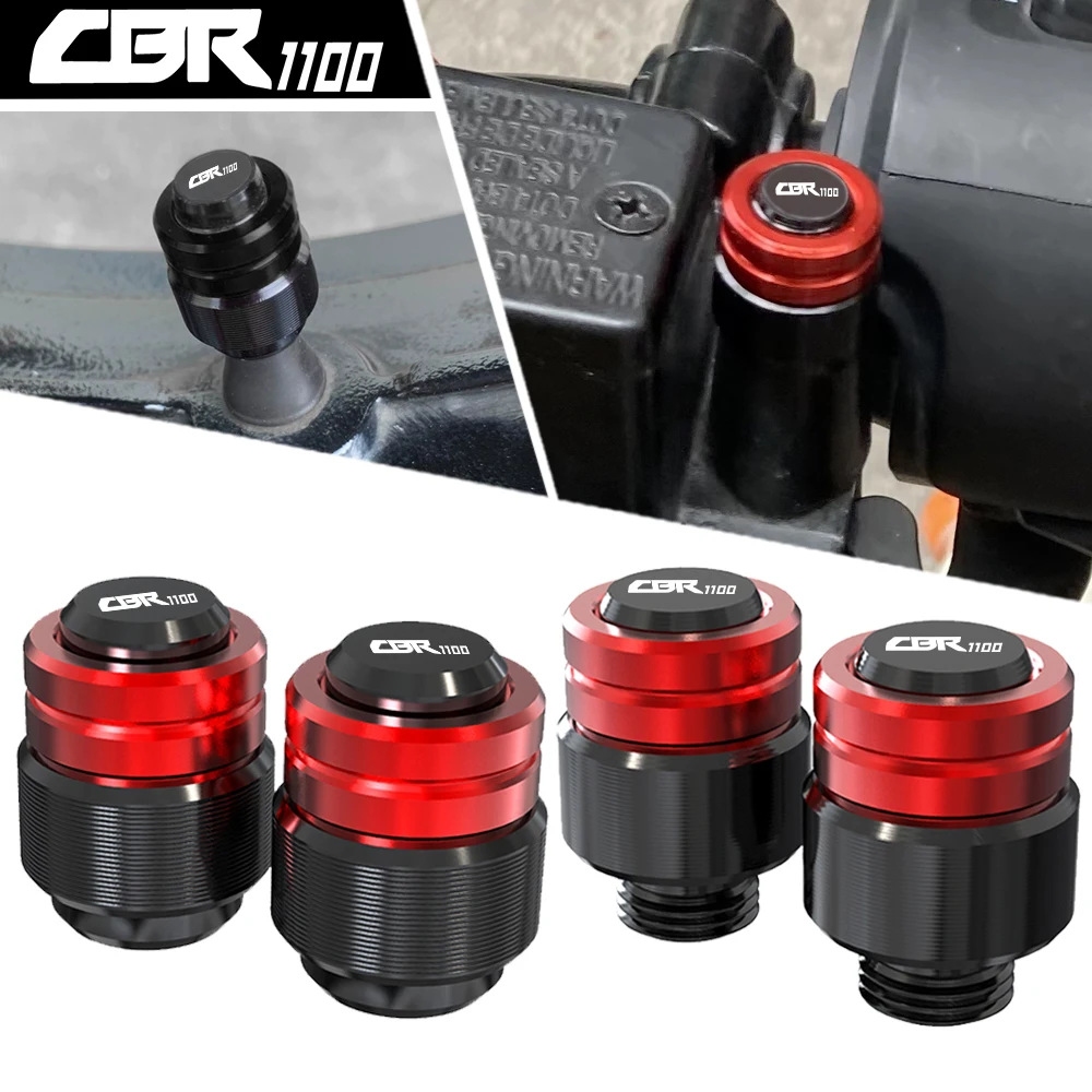 

Motorcycle Rearview Mirror Plug Hole Screw Cap & Tire Valve Stem Caps Covers For Honda CBR1100XX CBR 1100XX 1997-2007 2006 2005