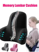 Memory Foam Lumbar Back Cushion for Car Office Gaming Chairs and Postpartum Waist Support Multi Functional Pain Relief Pillow 1