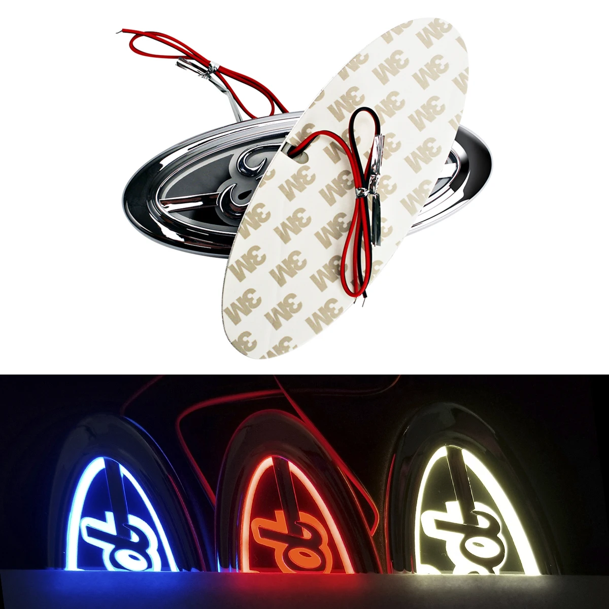 Tanio LED godło światła 14.5*5.6 5D świetlne Logo dla Ford