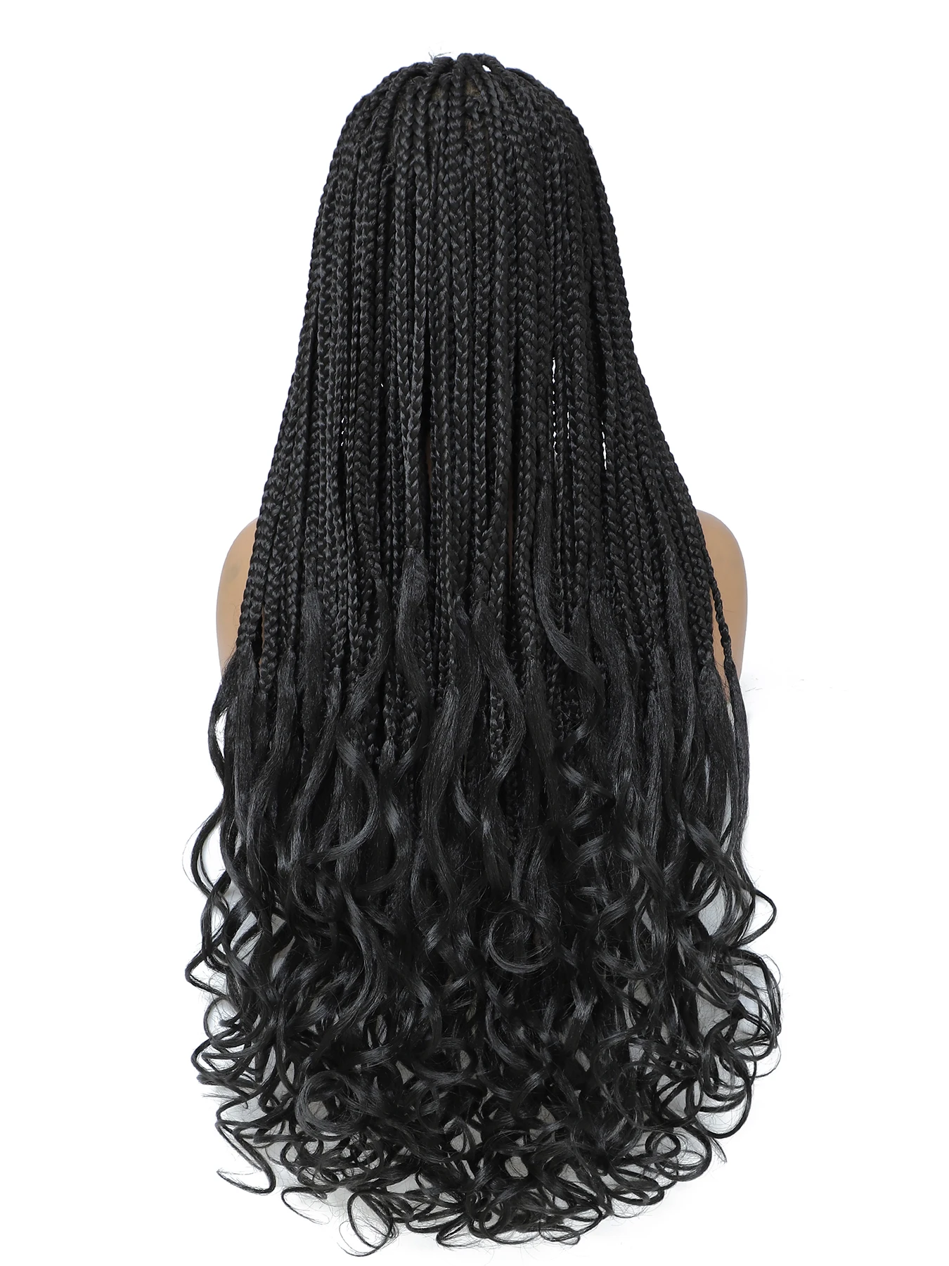 30 Inch Full Lace Braided Wig Knotless Free Boxed Braided Wig Suitable For Girls Synthetic Lace Frontal for All Skin Tones Squar