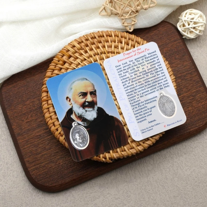 Christian Character Card Double Side Italian Culture Cards Figures Prayer Card Educational Italian Personality Cards B03E