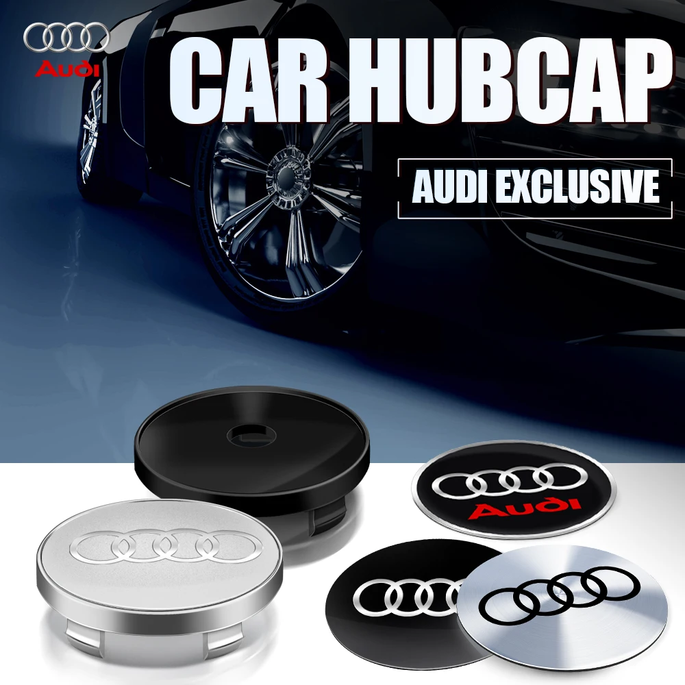 Set of 4 Car Wheel Center Cap Logo Hub Cover Stickers - Stylish Auto Accessories