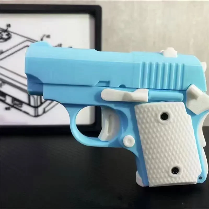 3D Carrot gun Mini 1911 Toy Gun Model Cannot Shoot Printing Fidget Toys For Kids Adults Boys Birthday Gifts 5