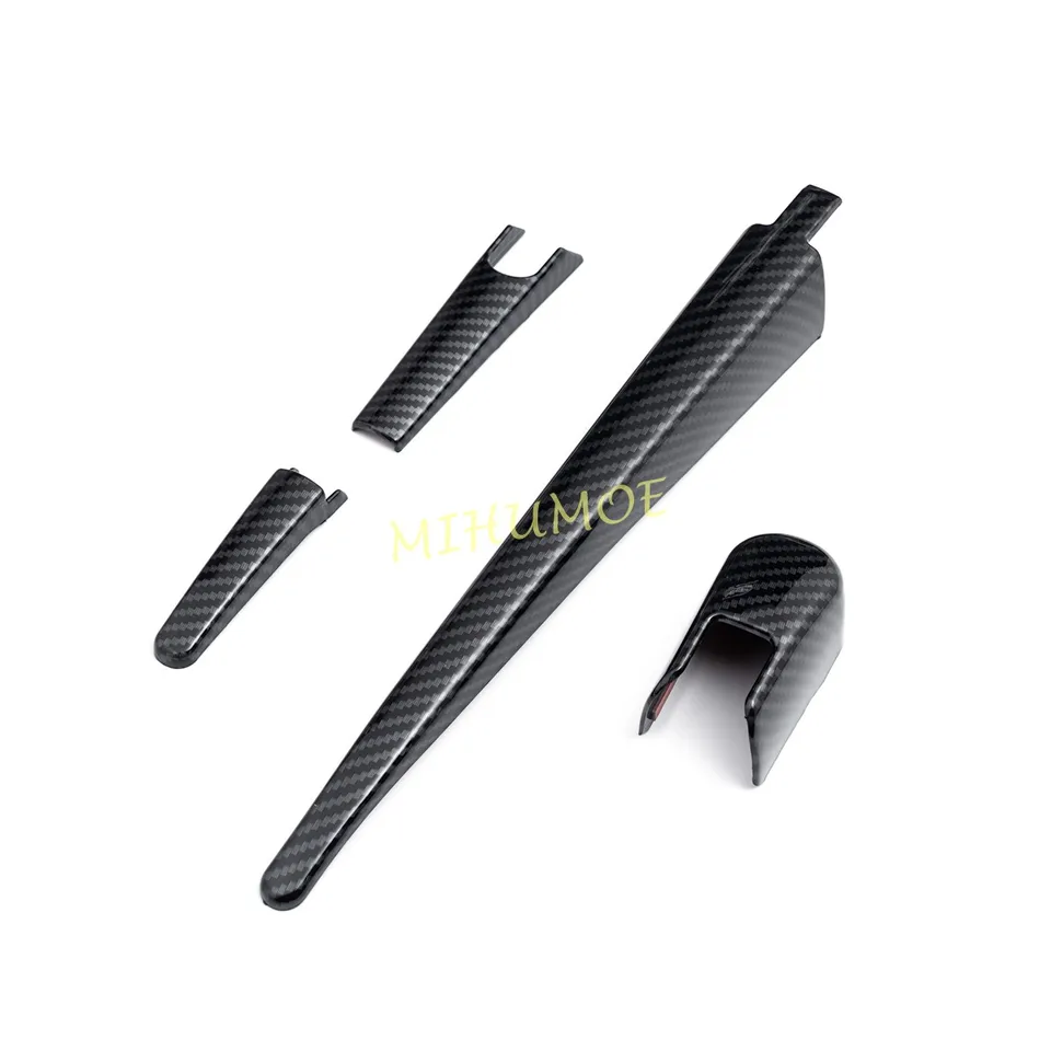 Versnellingsbak cover‌ Auto koolstofvezel ABS achterruit ruitenwisser