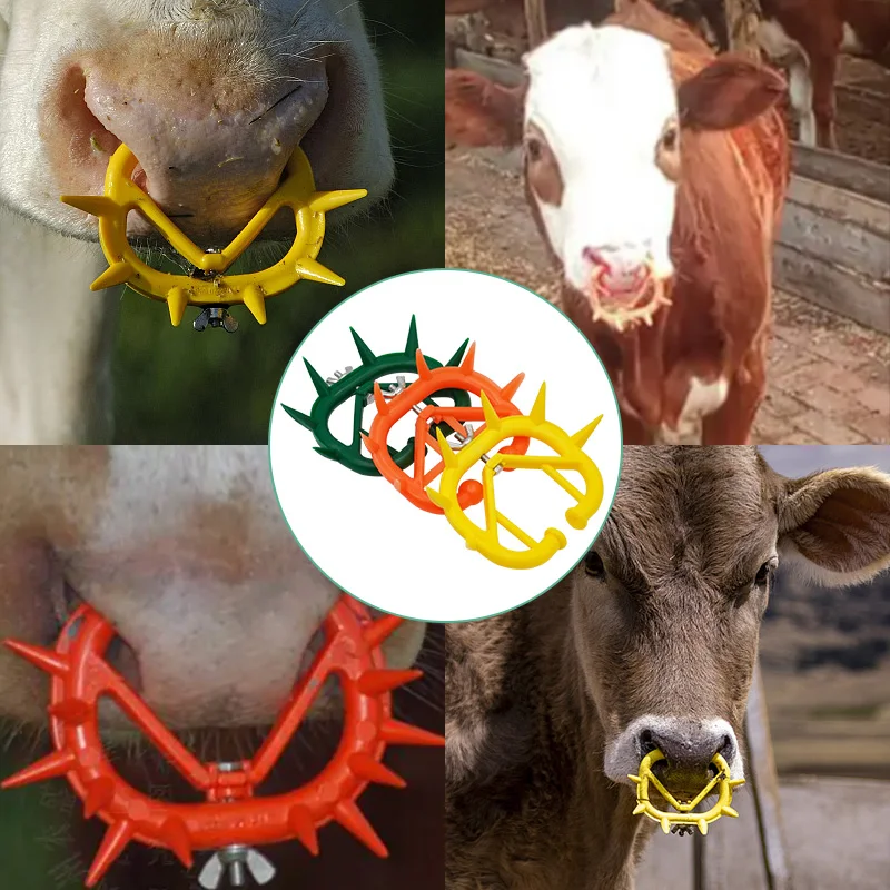 Plastic Durable Cattle Rings Cow Weaner Anti Sucking Milking Stop Kit Calf Weaner Calf Nose Ring 20 Pcs Farm Products