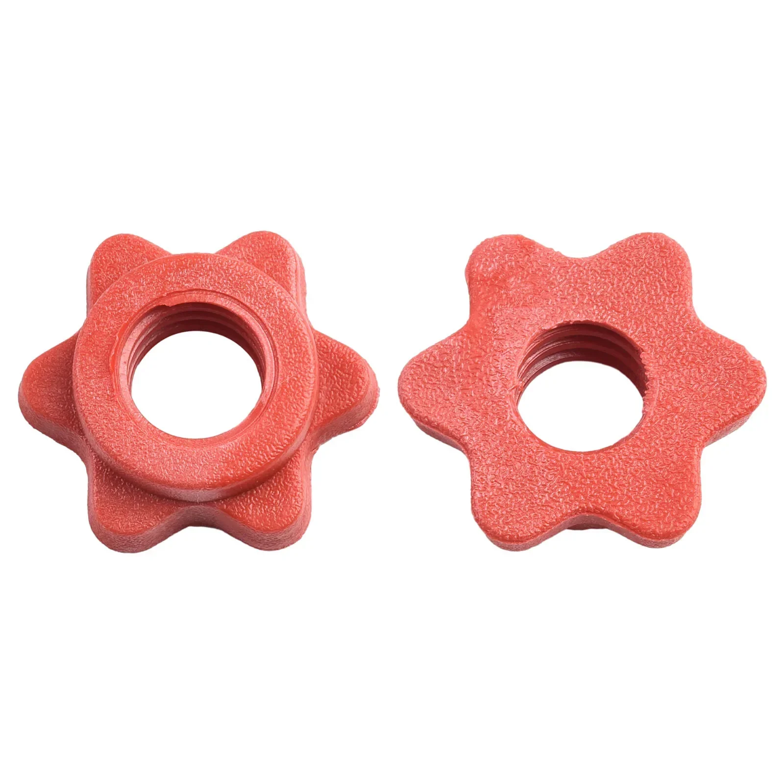 25mm(1") Dumbbell Nut 4pc Bar Spinlock Weight Barbell Check Clips Dumbbell Lock Nut Plastic Red Spin