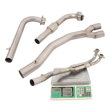 For Kymco AK550 17-22 Motorcycle Exhaust System Front Link Pipe Connect Stock Escape Slip On Titanium Alloy