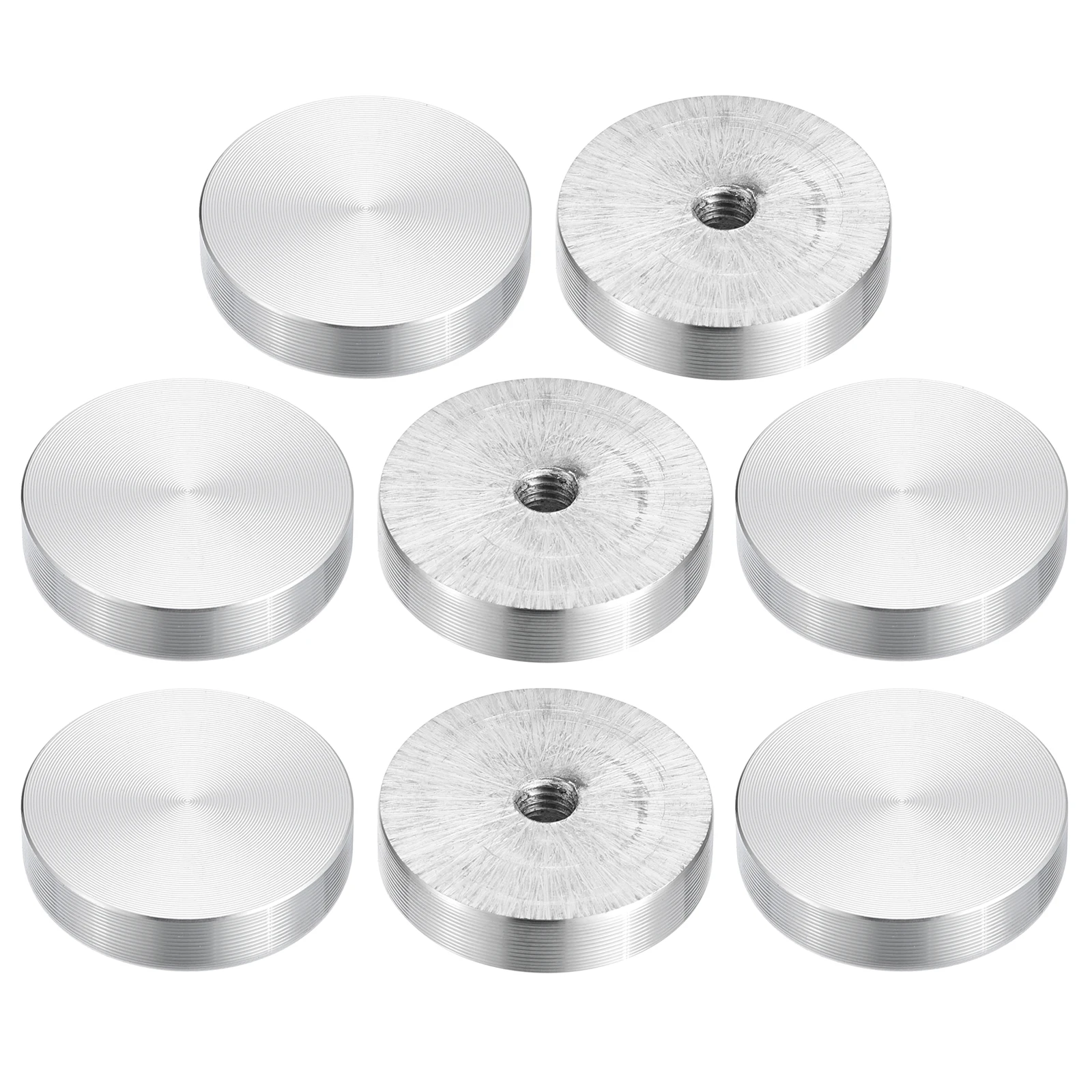 8ks 30/40/50/60mm průměr aluminium disk M6 M8 M10 nitka kolo vzhled sklo stůl kroužek disk káča adaptér hardware