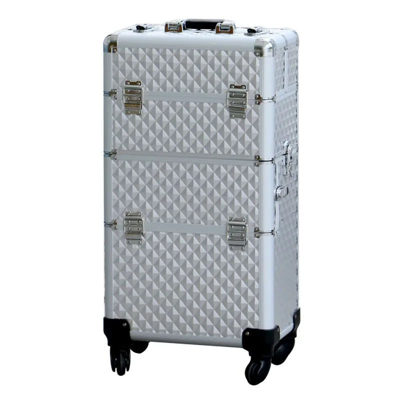 

factory Professional 2 in 1 trolley makeup case beauty Rolling Train Case