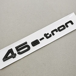 3D ABS Car Letters Rear Trunk Badge Logo Emblem Sticker - Premium Exterior Accessory (45 e - tron Black)