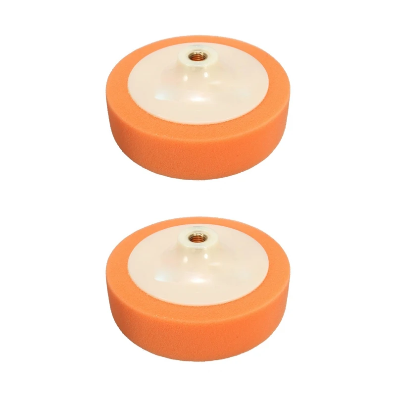 2 Stuks 150Mm Auto Polijstkop Polijsten Mop Pad Spons Voor M14 Draad