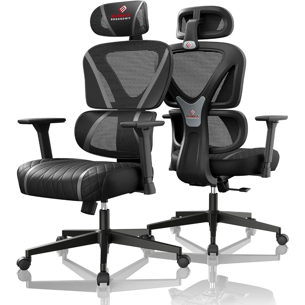 EUREKA ERGONOMIC Gaming Chair,Mesh Home Office Desk Chairs,Dual Back Adaptive Lumbar Support, Adjustable 3D Armrest 2D Headrest