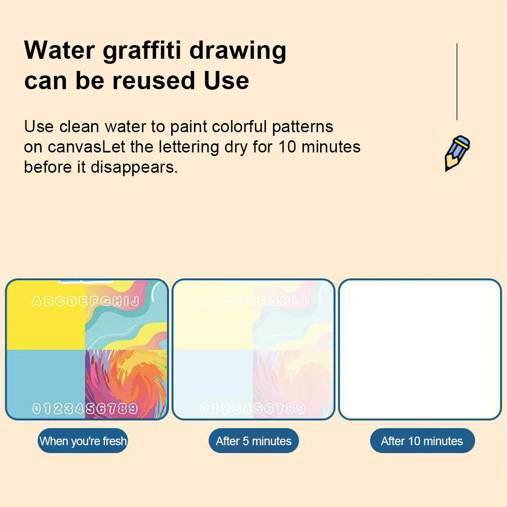 Water Doodle Mat 23X31 Inches Extra Large Magic Drawing Doodling Mat Coloring Educational Toys for 2-7 Years Old Kids