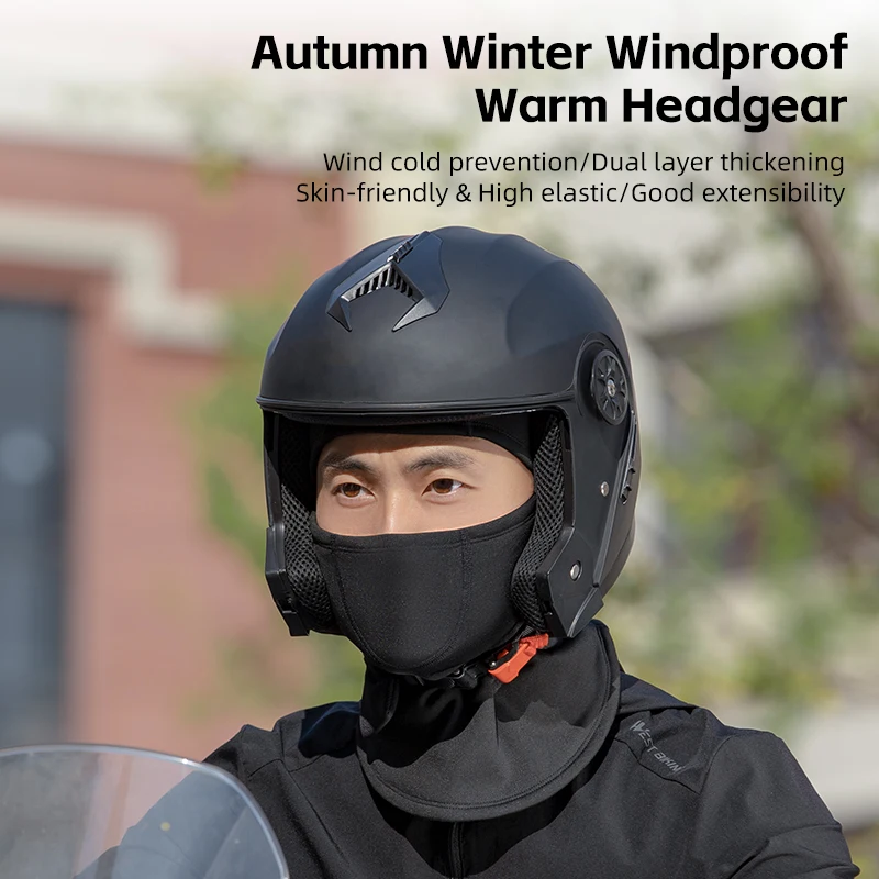 WEST BIKING Winter Thicken Fleece Balaclava Skiing Cycling Double layered Jacquard Warm Motorcycle Hoods Thermal Sport Gear 2