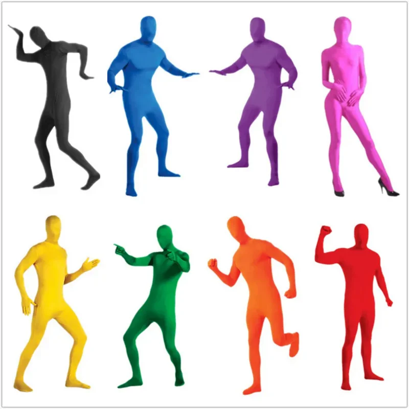 

Halloween Costume Stage Show Tight Costume Black Man Cosplay Performance Clothing Adult Child Invisibility Cloak Jumpsuits