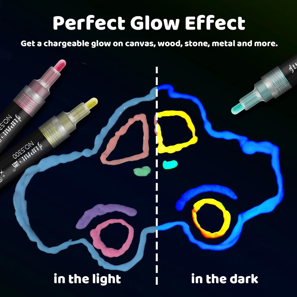 8 Colors Set Fluorescent pen Glows At Night Highlighter Pen Markers Christmas Painting Pastel Drawing Pen Supplies Stationery highlighter marker highlighter pen art marker marker pen