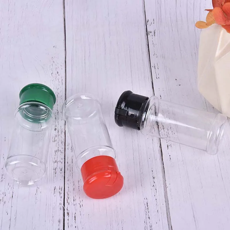 Seasoning Jar Salt Shaker Salt Pepper Shakers 5 Pcs Plastic Spice Salt Pepper Shakers Seasoning Jar BBQ Condiment Vinegar Bottle