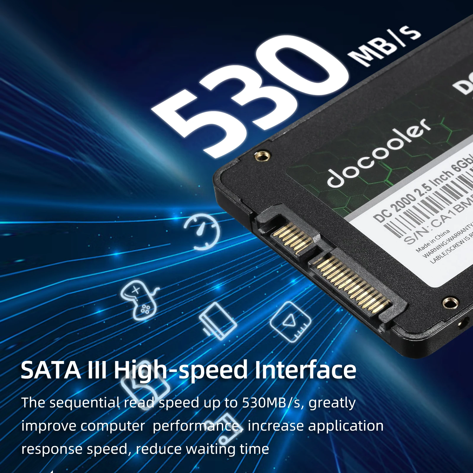 docooler DC2000 inch SSD Internal Solid Stable Drive SATA III