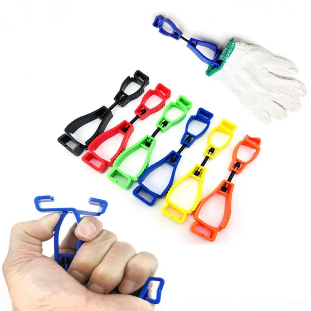Pinces pour gants de travail, porte-gants de ceinture avec crochet en  métal, pince de support pour gants de travail portables avec crochet en  plastique - AliExpress