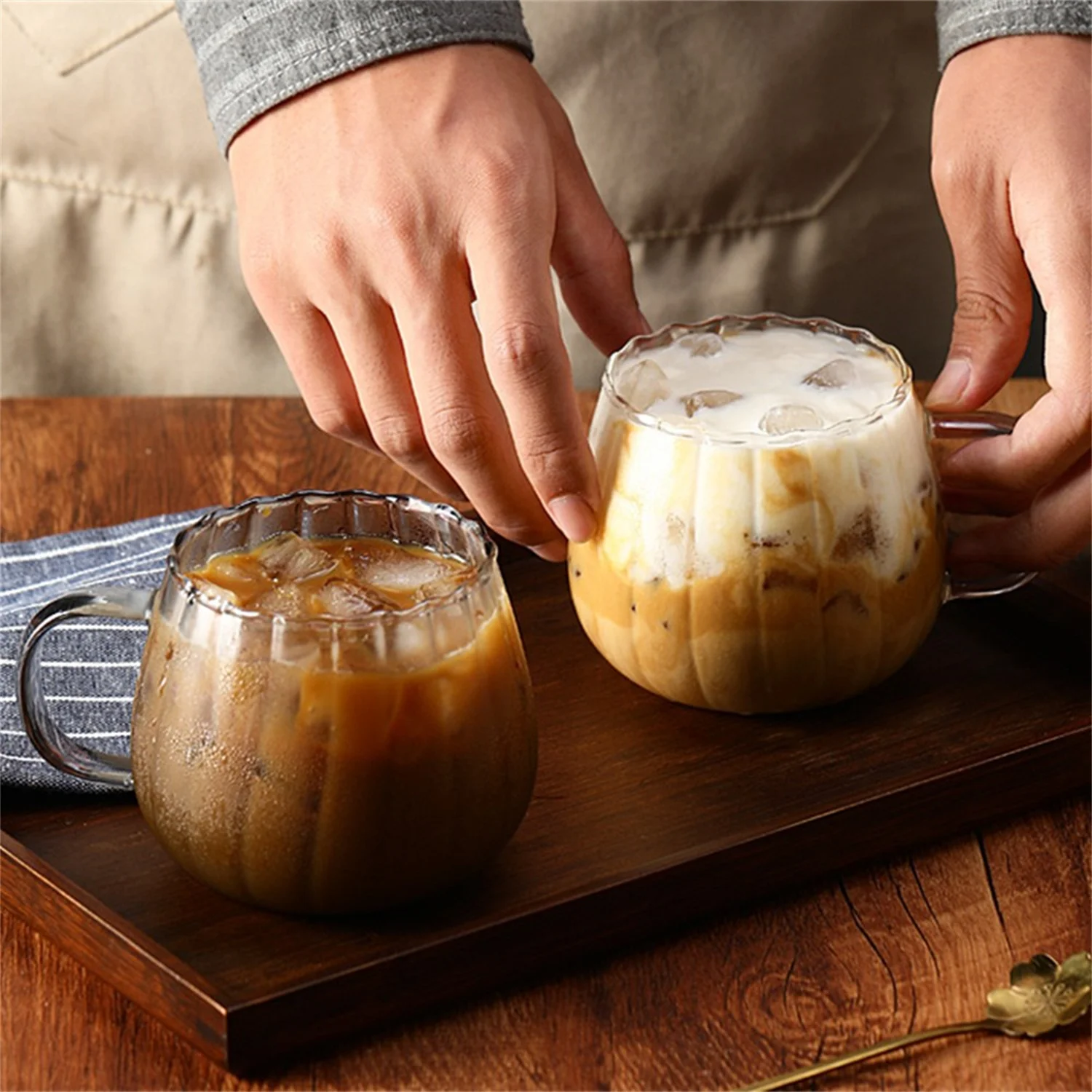 14 стеклянных стаканов, прозрачные стеклянные чашки для горячих или холодных напитков, таких как капучино, латте, какао, молочный чай 14 стеклянных стаканов, прозрачные стеклянные чашки для горячих или холодных напитков, таких как капучино, латте, какао, молочный чай