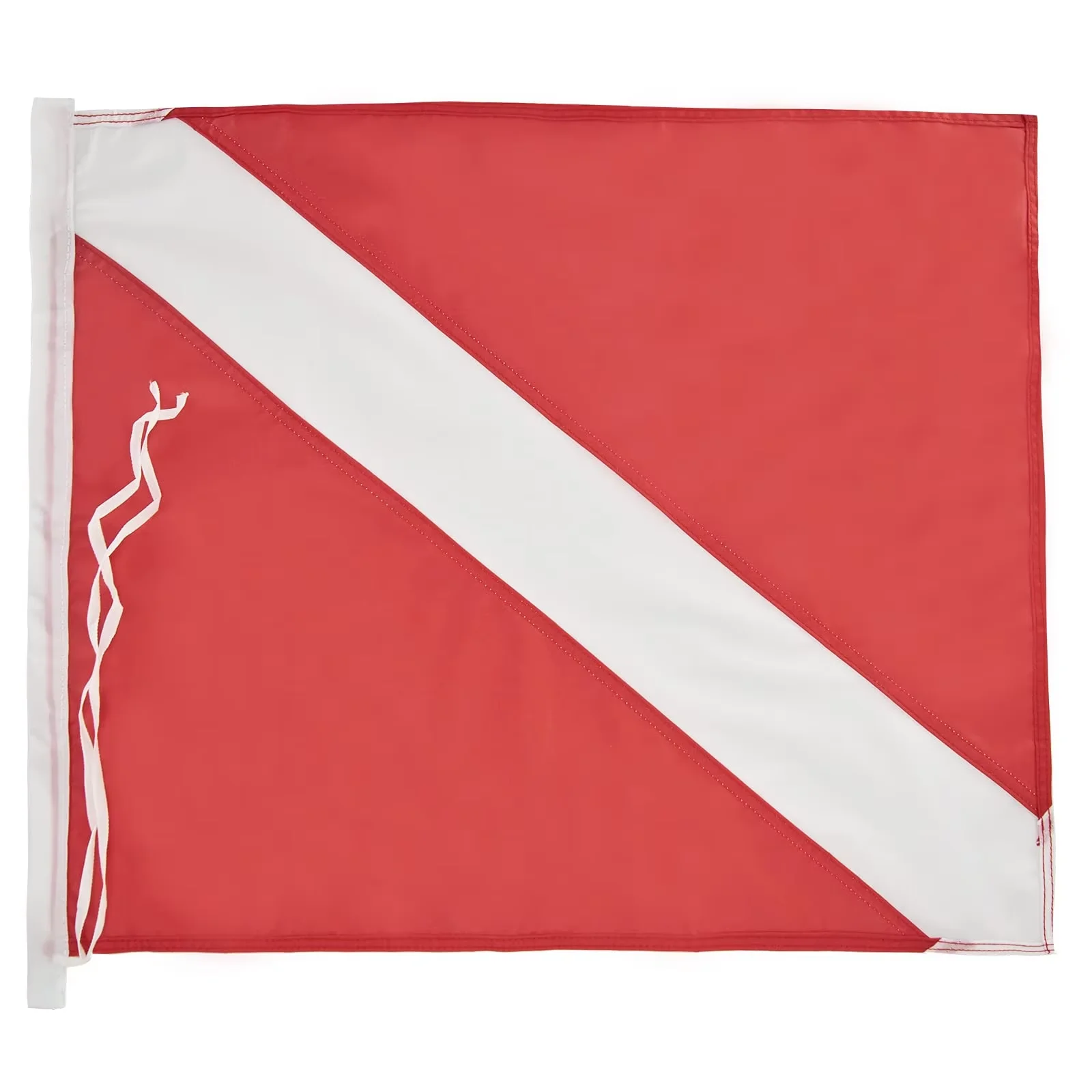 Diving Flag-20" x 24" Extra Large Double Stitched Nylon Legal Size Flag for Scuba Diving, Freediving, Snorkeling and Boating diving flag