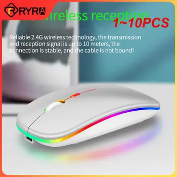 1~10PCS Femoro Wireless Mouse 2.4G Portable Mobile Office Mouse Silent Ergonomic Mouse with Backlight for Laptop PC 1