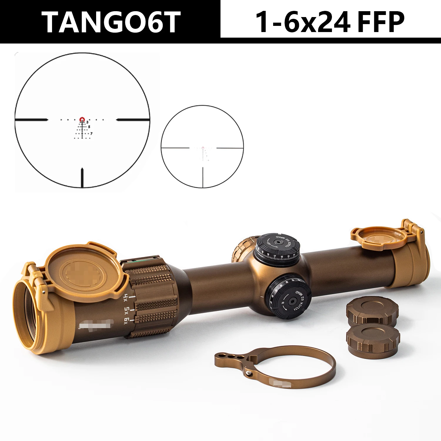 

TANGO6T HD 1-6x24 30mm FFP First Focal Plane Riflescope Optical Sight Spotting Scope For Rifle Hunting Airsoft