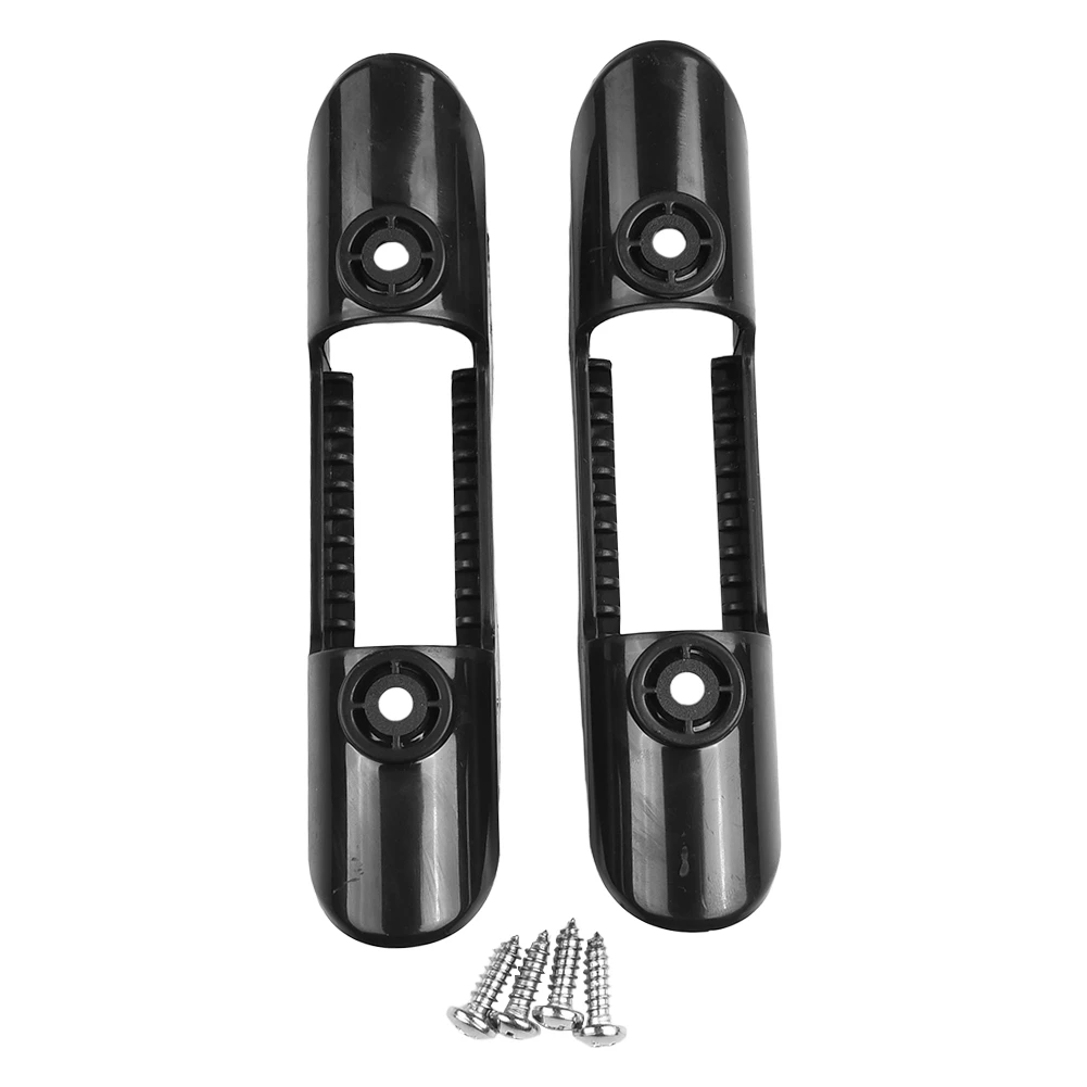 High Quality Paddle Holder Clips Paddle Buckle 15*3.2*3cm 2pcs Black Durable Plastic Practical For Boat Deck Mount 2pcs black elbow iec320 c14 c13 electrical ac socket power cord wiring power plug assemble iec connector outlet socket mount 10a