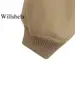 Willshela Women Fashion Solid Bomber Jackets Coat With Pockets V-Neck Single Breasted Long Sleeves Female Chic Lady Outfits 6