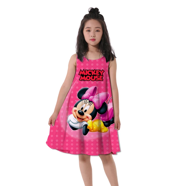 Traje de bebé de Minnie Mouse, delantal de traje de vestir de