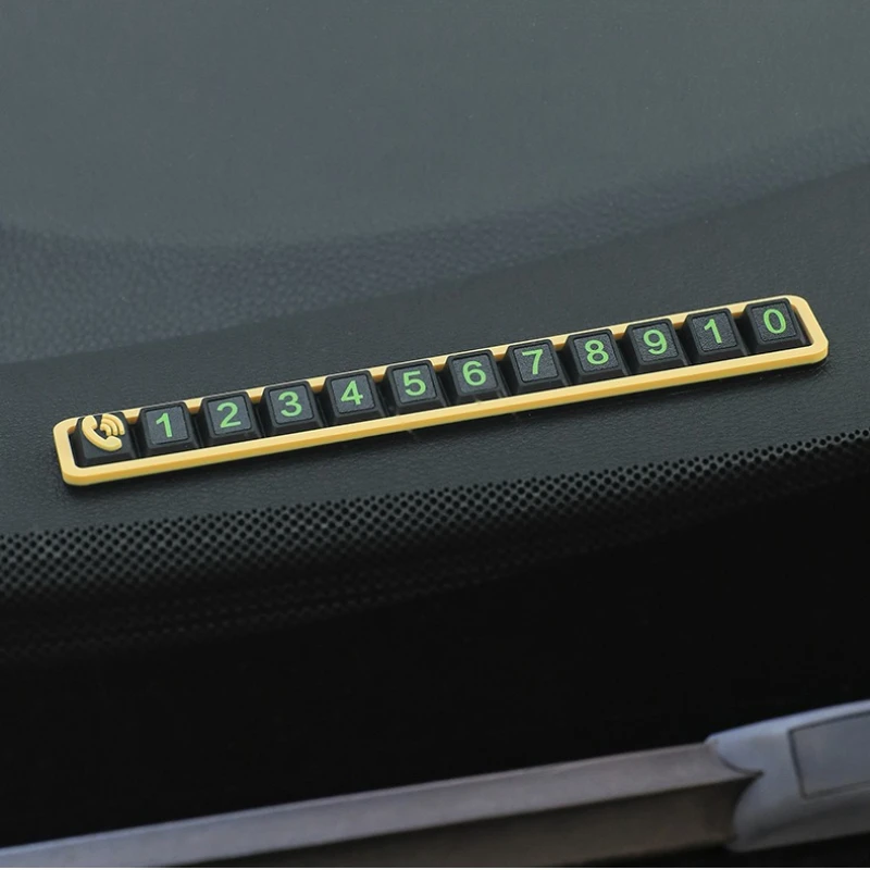 Car Parking Card Car Temporary Parking Card Phone Number Card Plate Telephone Number Stop Luminous Parking Aid Garage Car Accessoires Interior
