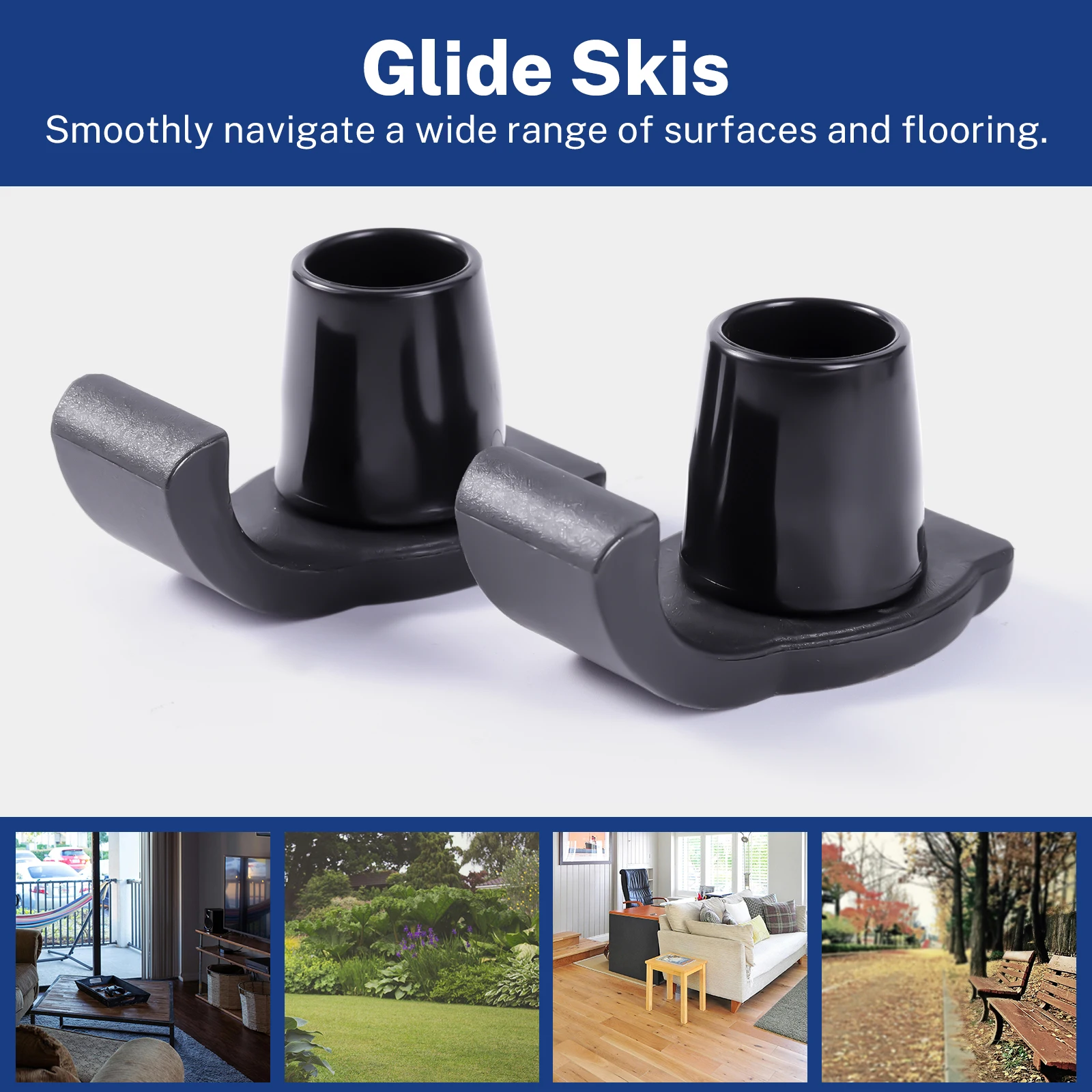 Lefeke Walker with Seat 2 Front Wheel Walker for Seniors Folding Standard Narrow Walker with Ski Glides for Elderly 4