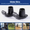 Lefeke Walker with Seat 2 Front Wheel Walker for Seniors Folding Standard Narrow Walker with Ski Glides for Elderly 4
